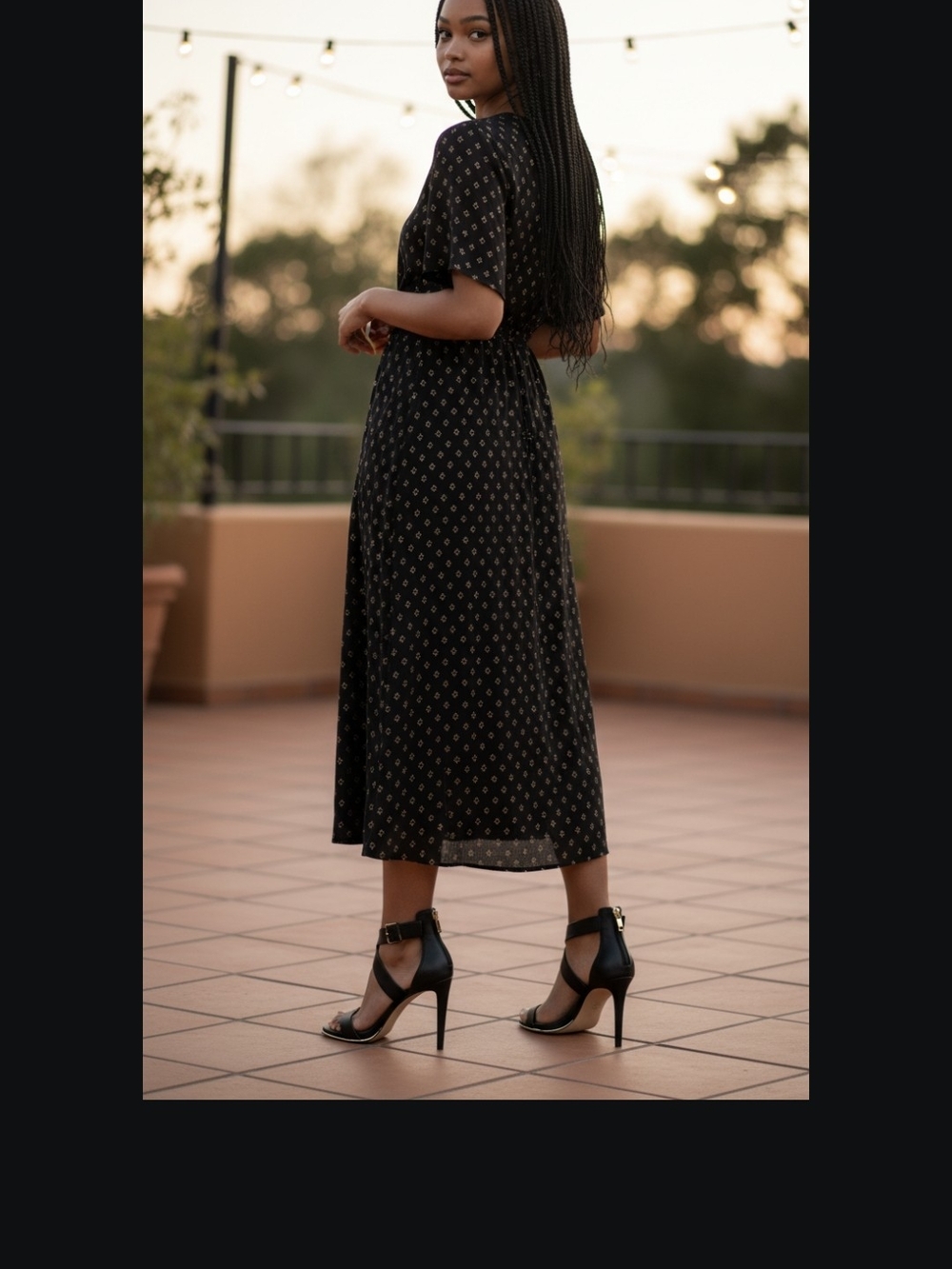 Kenneth Cole Black Stiletto Heel Sandals - Picture 4 of 6